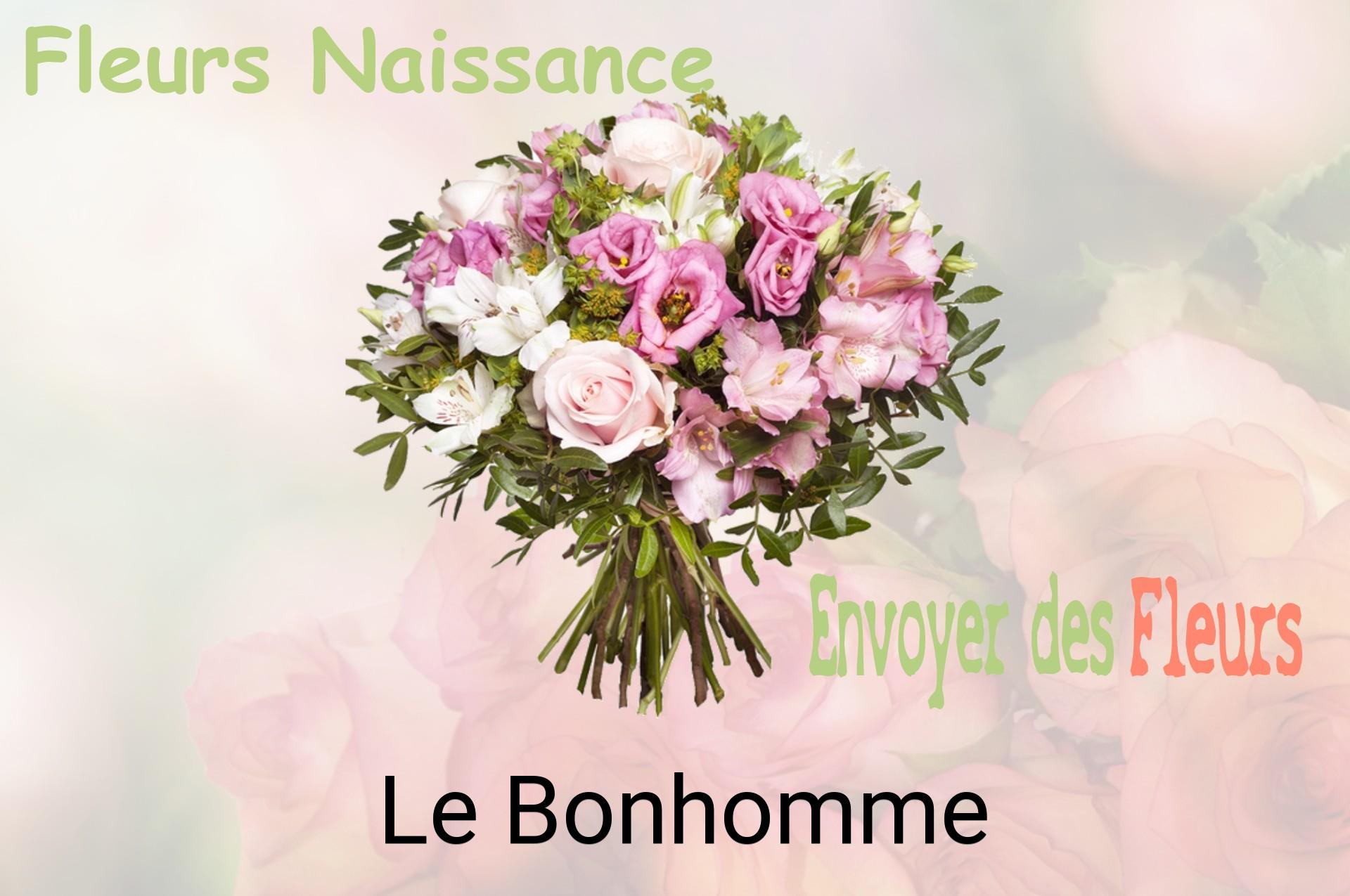 Bouquet de fleurs de naissance livré à Le Bonhomme